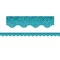 Teal Sparkle Scalloped Border Trim, 35 Feet Per Pack, 6 Packs